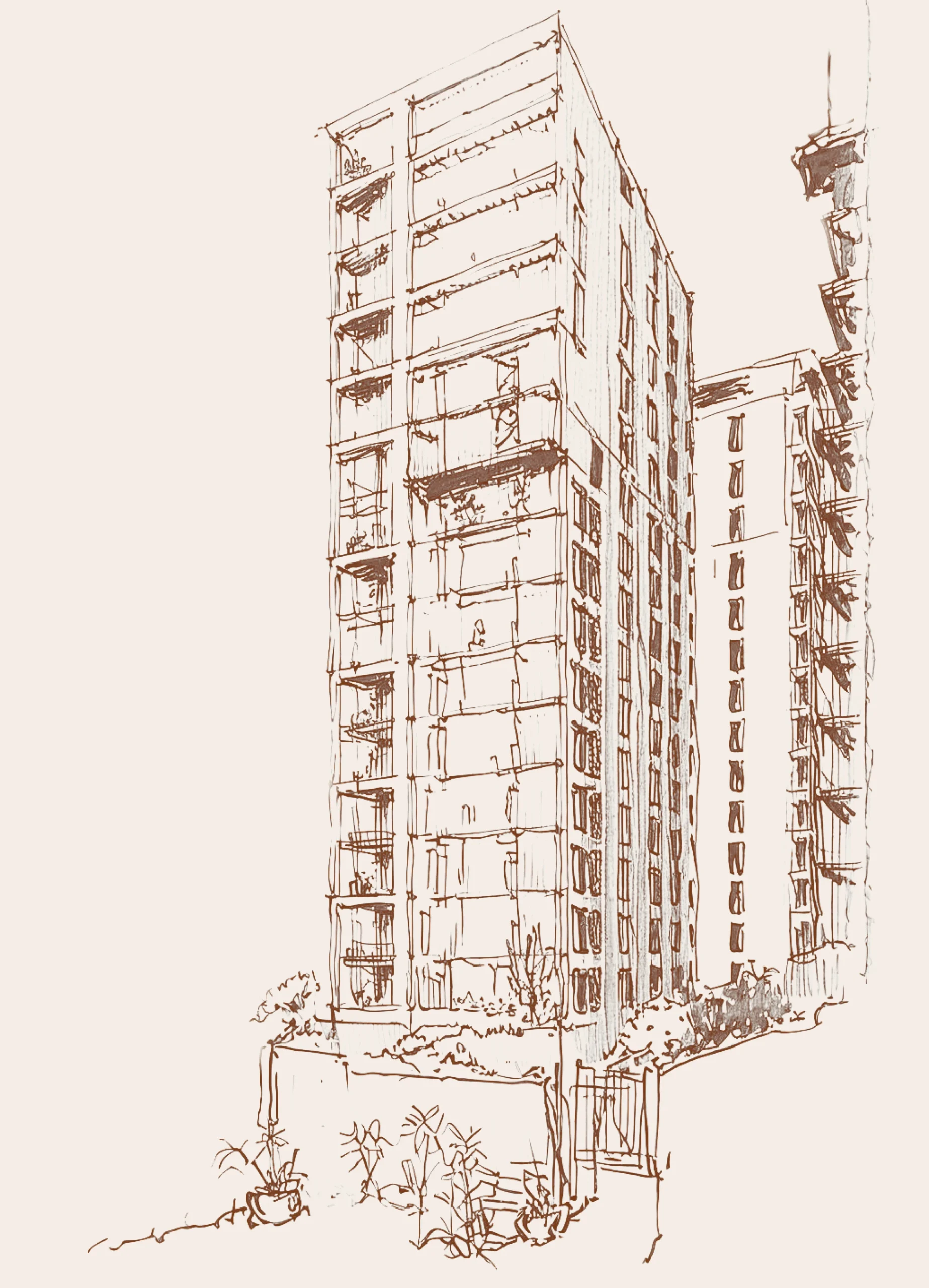 Fachada principal del conjunto residencial Galé Alto Prado